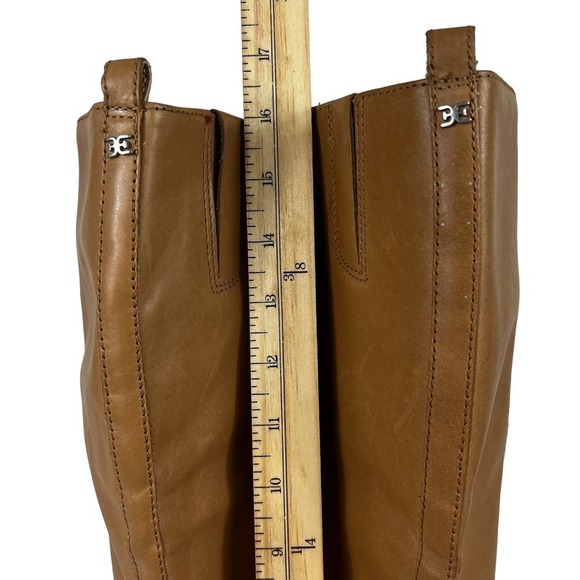 SAM EDELMAN FREDA TALL LEATHER RIDING BOOTS BROWN NWOT WOMEN'S SIZE 6.5 - Picture 12 of 16